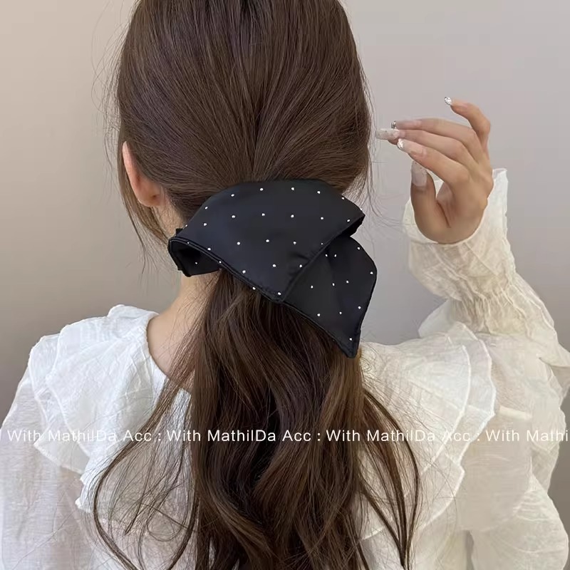 韓国風ベビーブレスサテンスクエアスカーフヘアバンド無地気質ハイエンドヘアアクセサリーヘッドバンドヘアロープヘッドバンド 2025|undefined