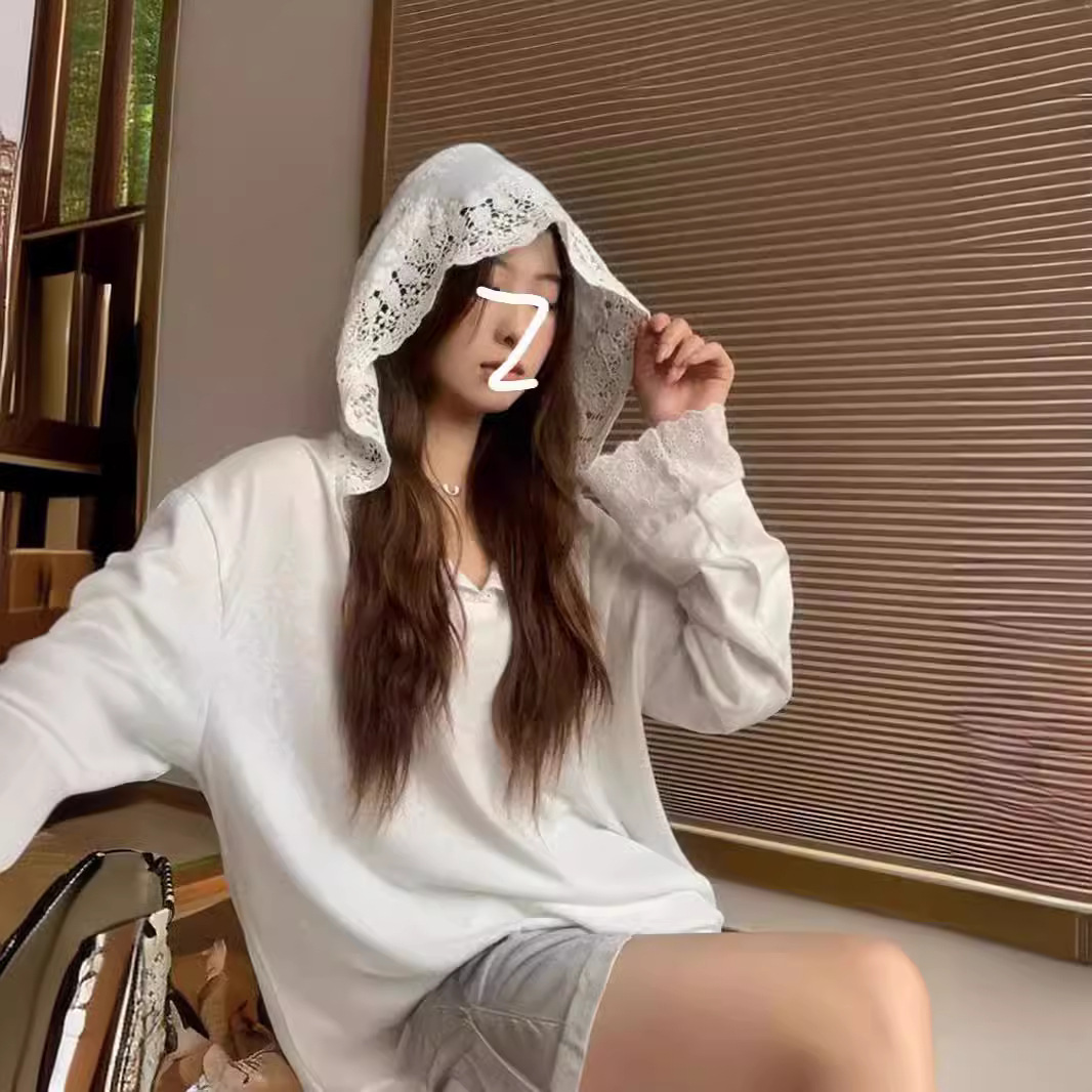 White long-sleeve with hood