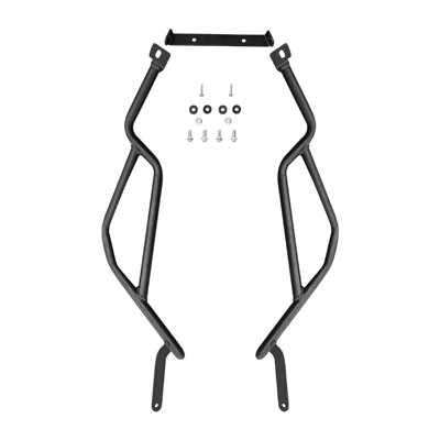 Suitable for 25 PCX160 one-stop modified anti-drop bumper motorcycle exhaust bumper carbon steel matte (Motorcycle bumper) - black-rear-bumper