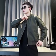 春秋新款韩版工装夹克男士潮牌痞帅棒球领高级设计感休闲百搭外套