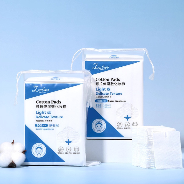 LMLTOP algodón húmedo estirable para la cara, algodón húmedo abierto sin cortar, algodón húmedo SY628