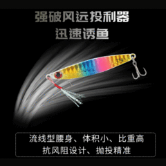 IMA Iron Plate Lead Fish Long Cast Curved Lip Fake Lure Freshwater Shimmer Bait Fishing Lure Lead Fish Casting Lure Nipper Fishing Gear