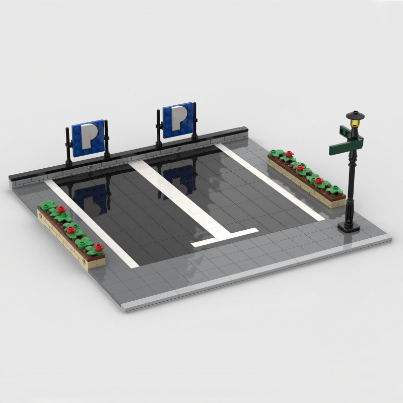 Cross Border MOC132933-Speed Champion Garage Building Blocks Model Compatible with Lego Small Particles