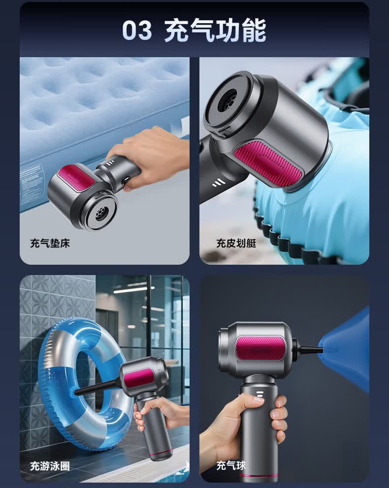 Car vacuum cleaner for cross-border use, new model with high suction power, suitable for both car and home, brushless and cordless