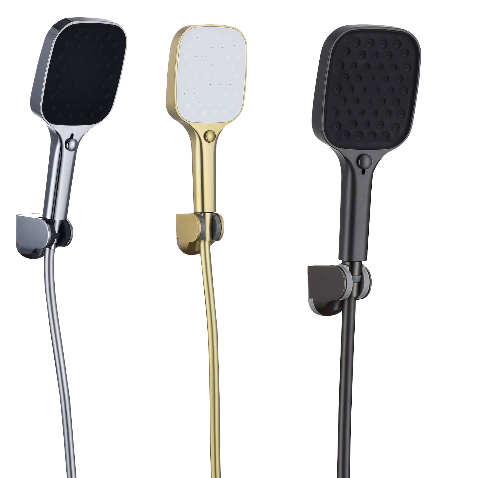 Аксессуары для ванной комнаты HIDEEP, трехфункциональная ручная насадка для душа цвета пистолета, серая, без ввода воды и без вращающегося базового комплекта