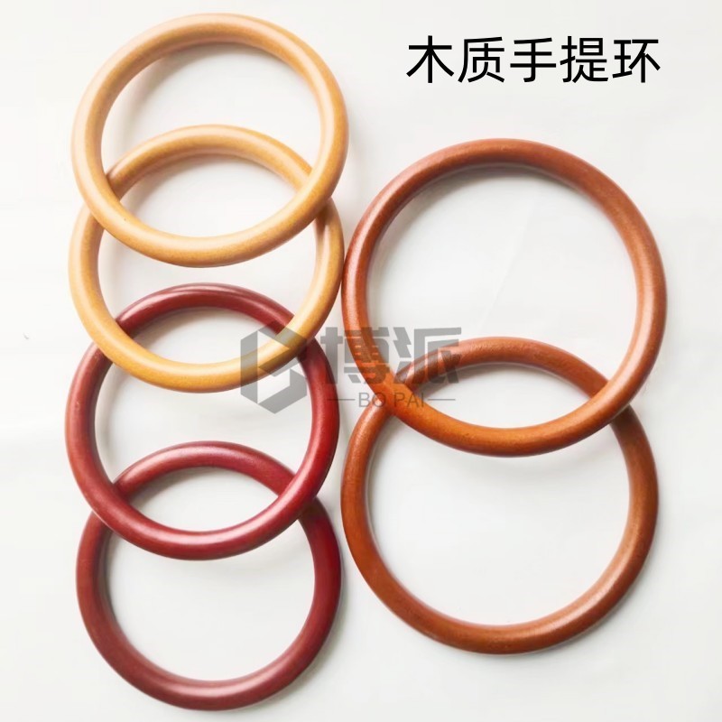 Kit de accesorios de madera con mango redondo para bolsos tejidos a mano, pulseras y accesorios de equipaje DIY.