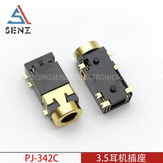 3.5耳机插座PJ-342C 3.5MM音频视频插座贴片镀金4声道插座