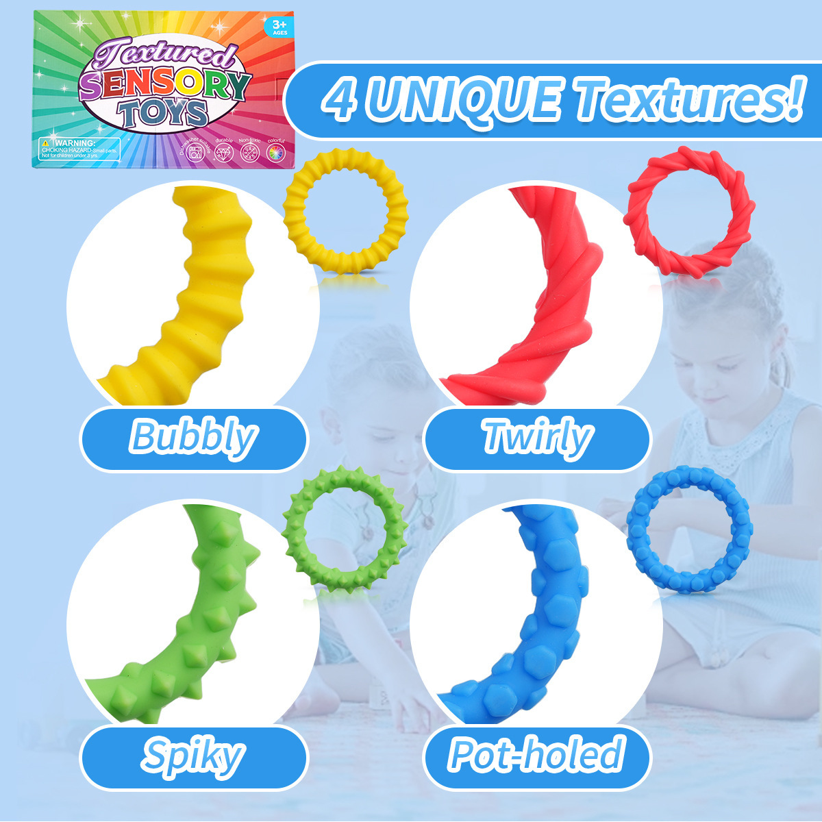Transfronterizo Sensory Fidget Toys Silicone Sensory Descompressed Bracelet Soft Descompressed Toy Texture Bracelet