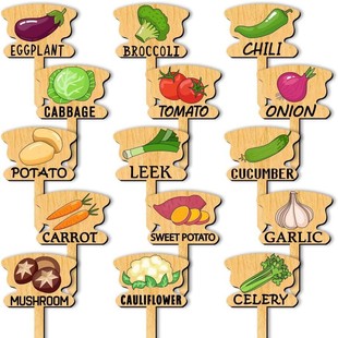 Cross-Border Interesting Plant Label Signs Display Wooden Signs Garden Labels Suitable for Outdoor Potted Plants