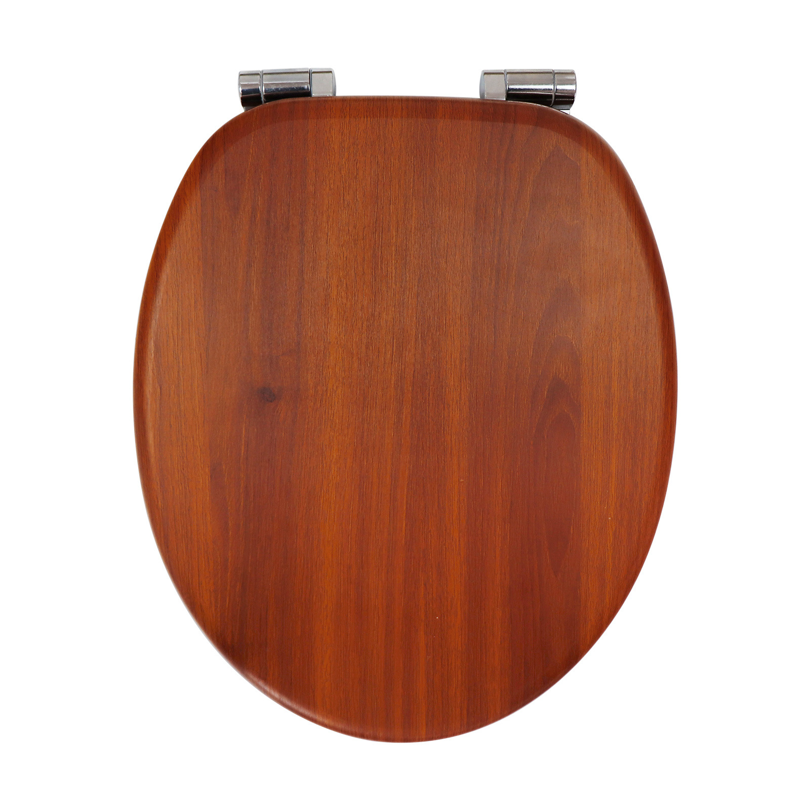 Tapa de Inodoro de MDF con Textura de Madera y Cierre Lento