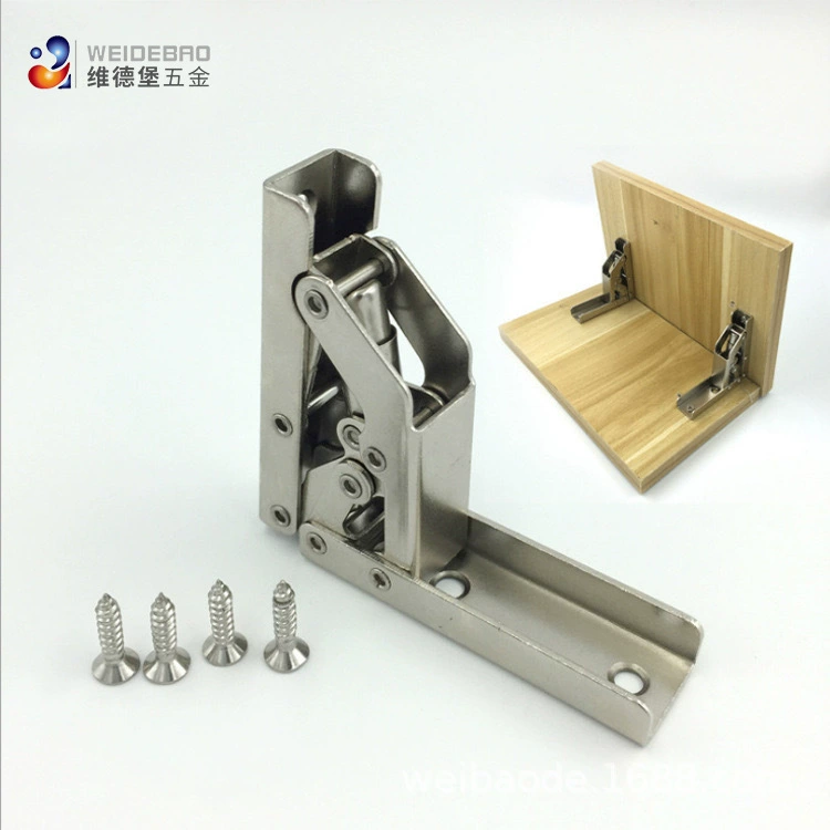 WEIDEBAO Groove-Free 90-Degree Stainless Steel Long-Strip Hinge for Cabinet Doors/Countertops, Easy DIY Install