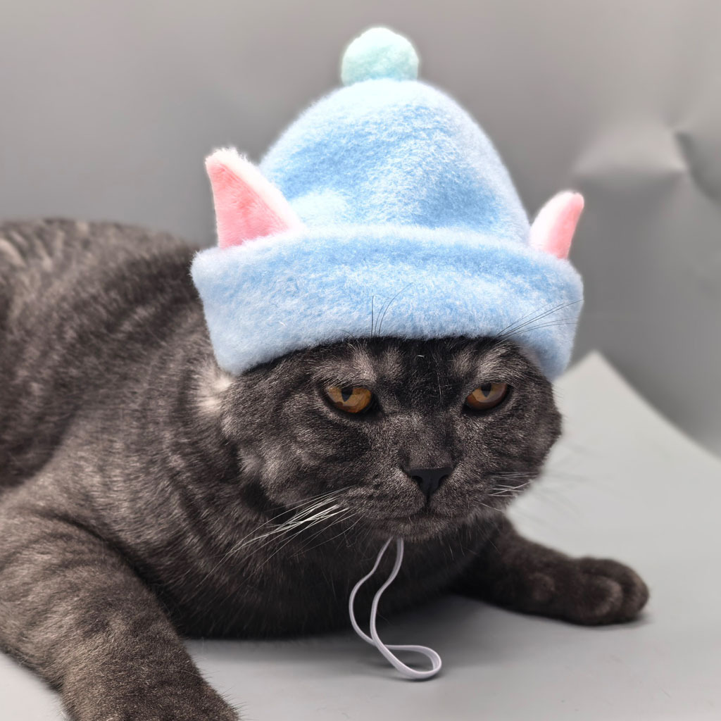 Gorro de pelagem sintética de coelho para gatos e cães_voghion.com
