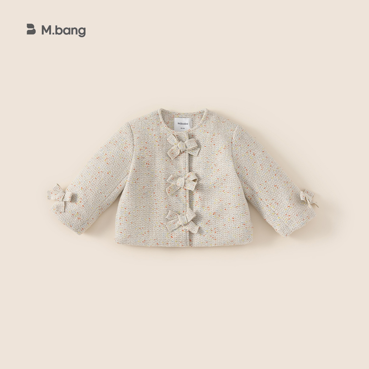 Yubao ropa infantil chaqueta de niña de otoño bebé nuevo arco de estilo extranjero camiseta de niña pequeña chaqueta de viento fragante