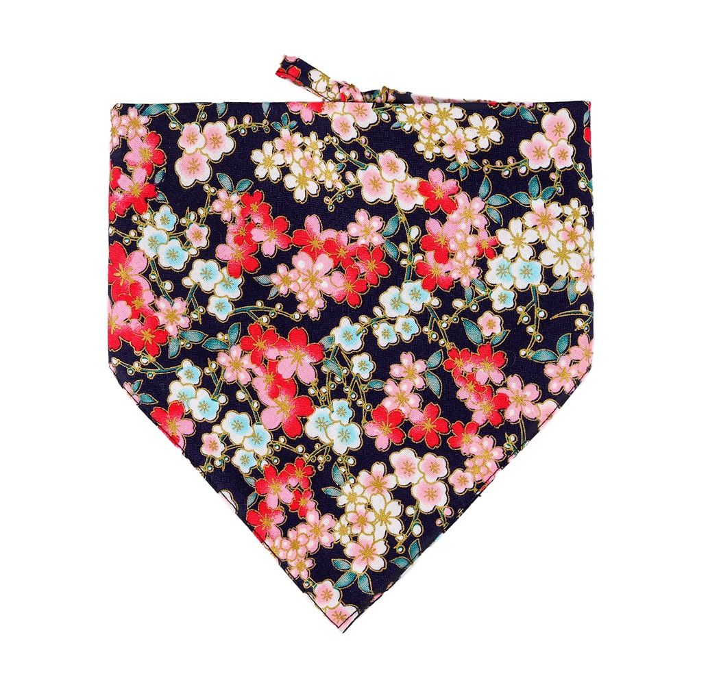 TANPOPO fabricante en stock nuevo estilo japonés estilo triángulo de algodón toalla mascota saliva toalla perro impreso bufanda accesorios