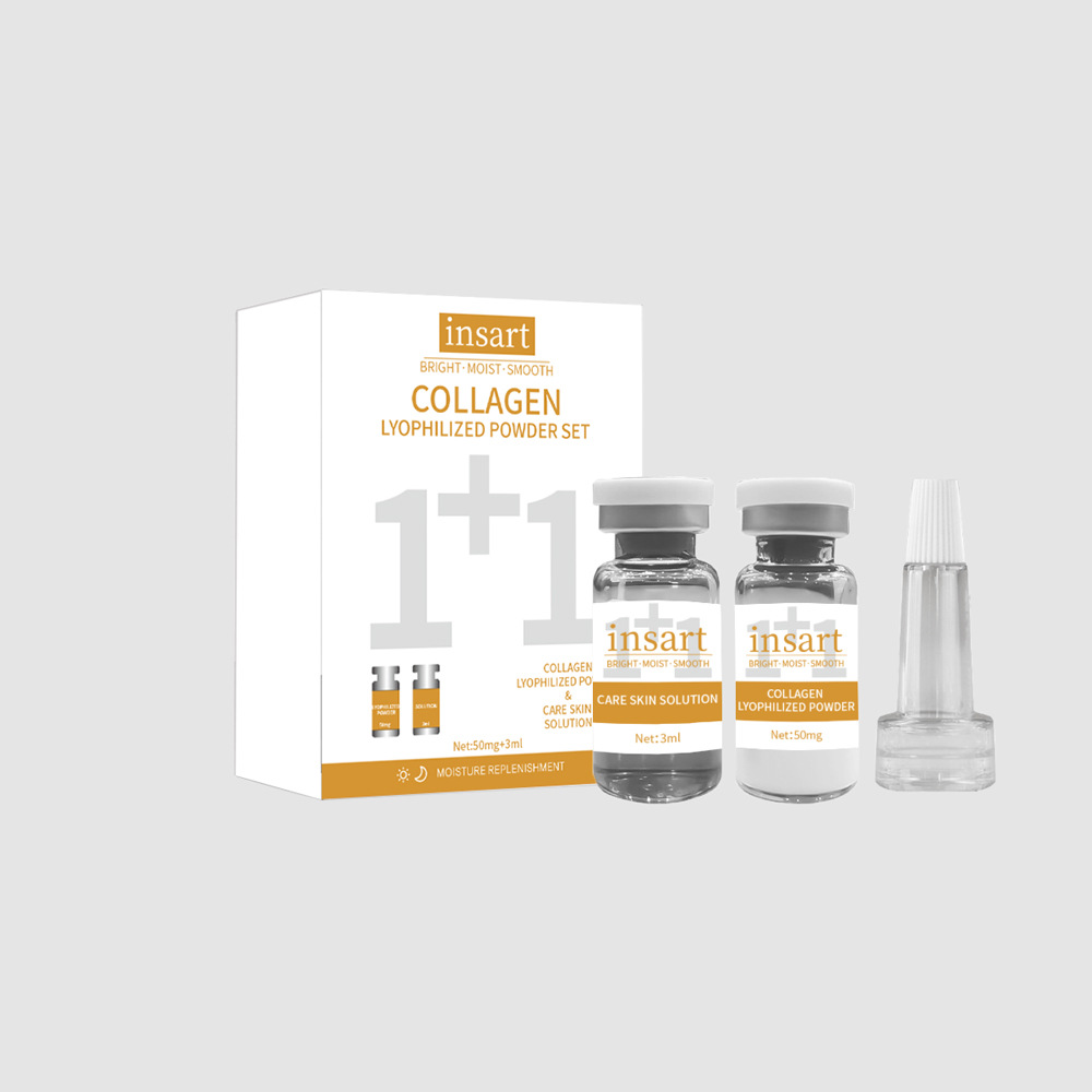 Set de Polvo Liofilizado de Péptido de Cobre y Colágeno, Hidratante, para Cuidado Facial