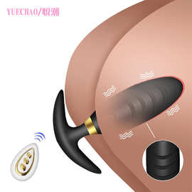 跨境无线遥控肛塞振动珠女用后庭扩肛塞充电肛门自慰器遥控肛塞