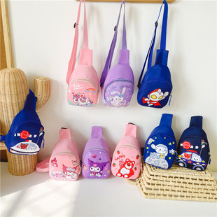Children's Chest Bag Cartoon New Casual Backpack Shoulder Bag Korean Style Girl Coin Purse Versatile Fashion Crossbody Bag