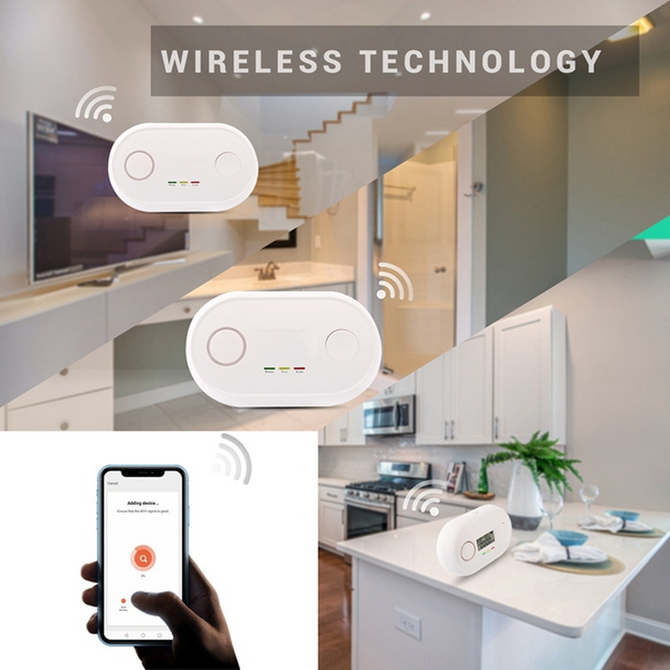 涂鸦智能WIFI一氧化碳报警器气体检测器欧洲认证工厂直销探测器
