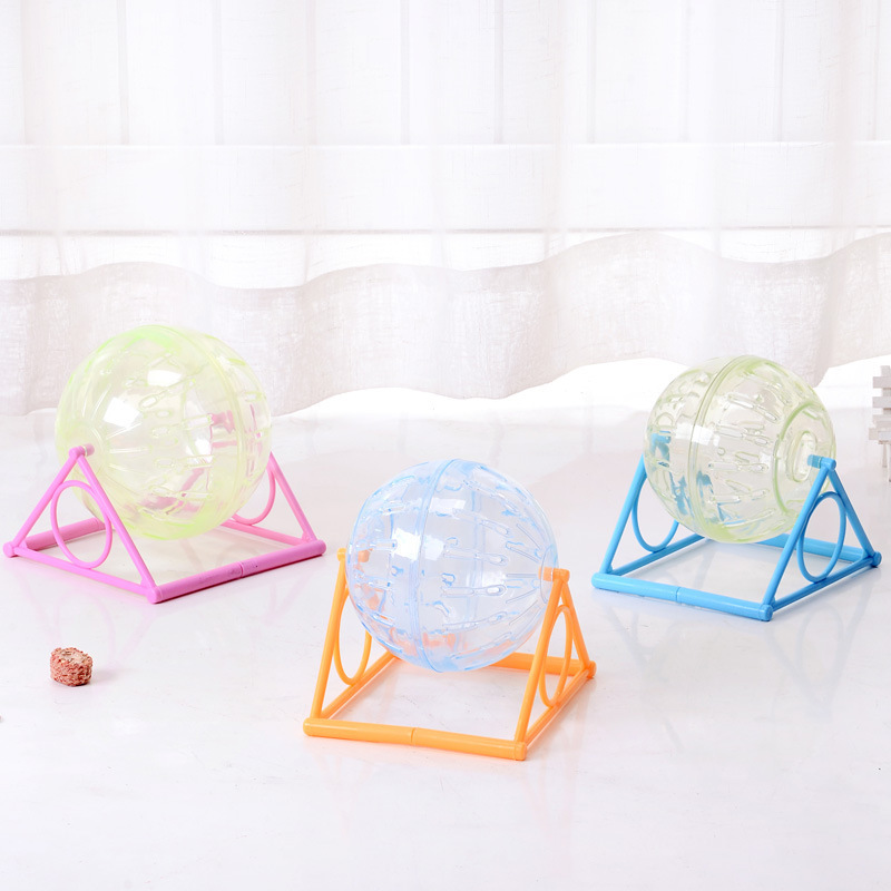 Juguetes de hámster bola de ratón oro oso de cristal rodillo rodillo 12cm