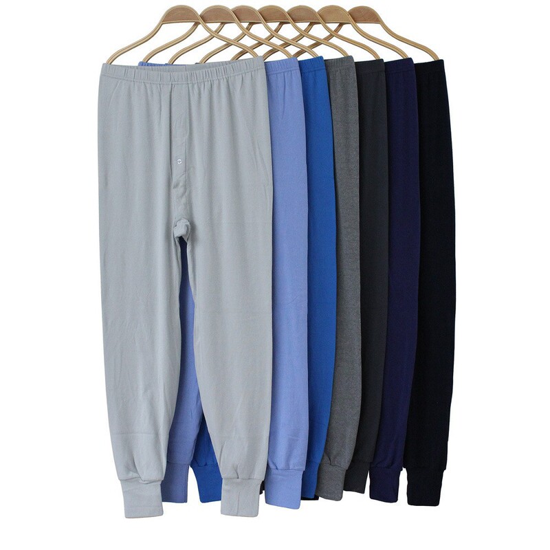 Wang Shuxia High-Waisted Men's Thermal Pants, Extra Large Knitted Thermal Pants, Men's Underpants, Autumn and Winter Base Layer Thermal Pants Wholesale