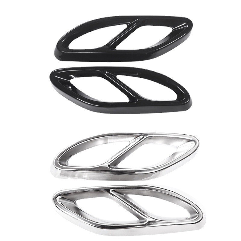 Mercedes-Benz A-Class E-Class C-Class B-Class Glc Modified Four-Out Tail Pipe Decoration Mercedes-Benz Cla/Cls Exhaust Pipe Frame Cover Accessories Mercedes-Benz A-Class E-Class C-Class B-Class Glc Modified Four-Out Tail Pipe Decoration Mercedes-Benz Cla/Cls Exhaust Pipe Frame Cover Accessories