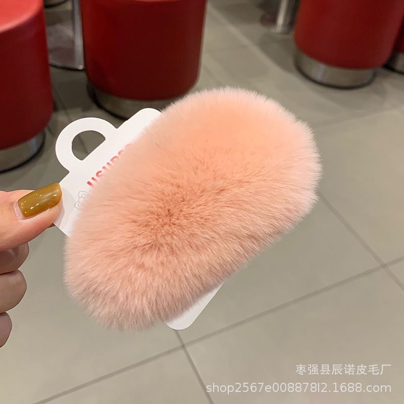 毛皮ヘアクリップ韓国インリアルレッキスウサギの毛かわいいぬいぐるみヘアクリップ毛皮 bb クリップインターネット有名人のヘアアクセサリー子供のヘアアクセサリー|undefined