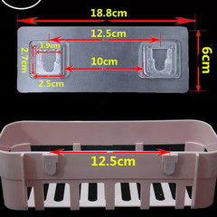 批發免打孔無痕透明貼片掛鈎籃子粘貼片香皂盒卡座置物架配件粘鈎