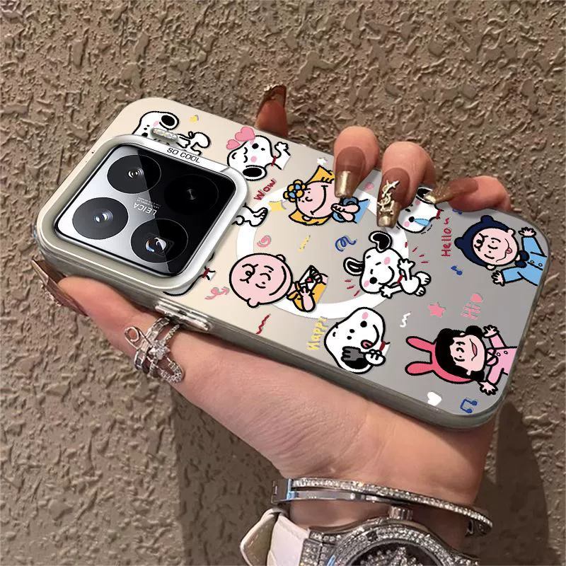 Чехол для мобильного телефона Snoopy, подходит для Samsung s23fe, s25ultra/note20/s24plus/s21/a06 и Apple