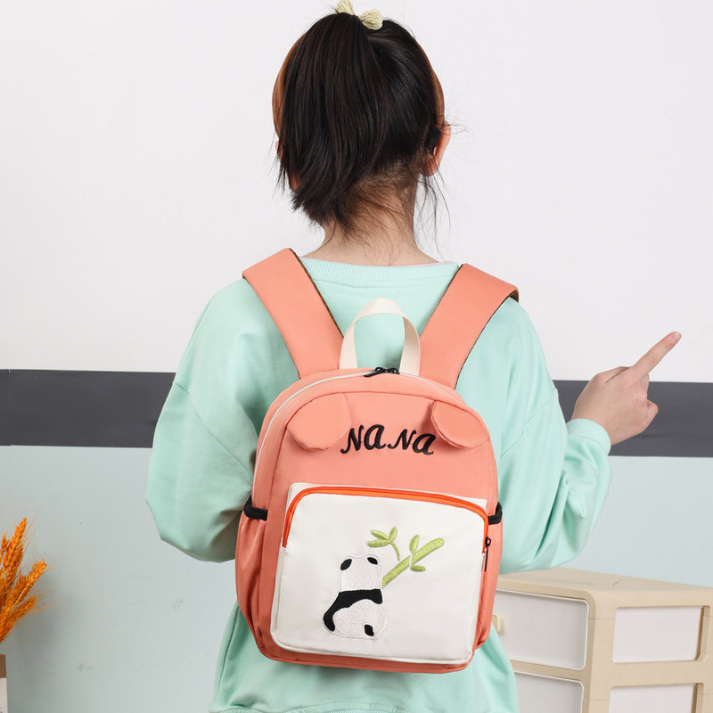儿童书包撞色可爱减负幼儿园双肩包中小班男女宝宝卡通小背包刺绣|undefined