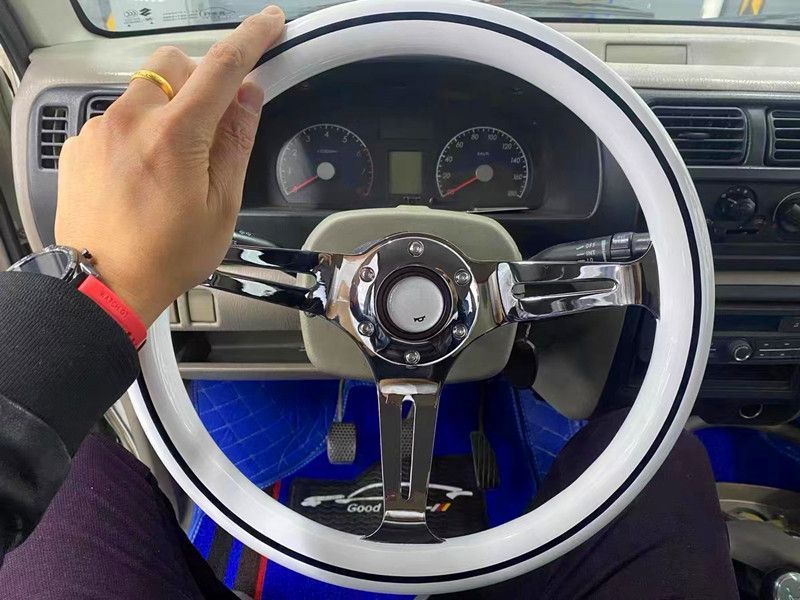 Car modification mahogany Big Dipper Longdi retro racing car Jetta Poussin brigade Santana 14 inch 15 inch steering wheel