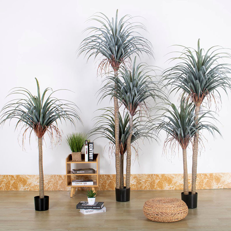 3 grandes plantas artificiales de árbol de sangre de dragón en maceta, plantas artificiales, árbol de sangre de dragón simulado, árbol falso, plantas verdes biomiméticas