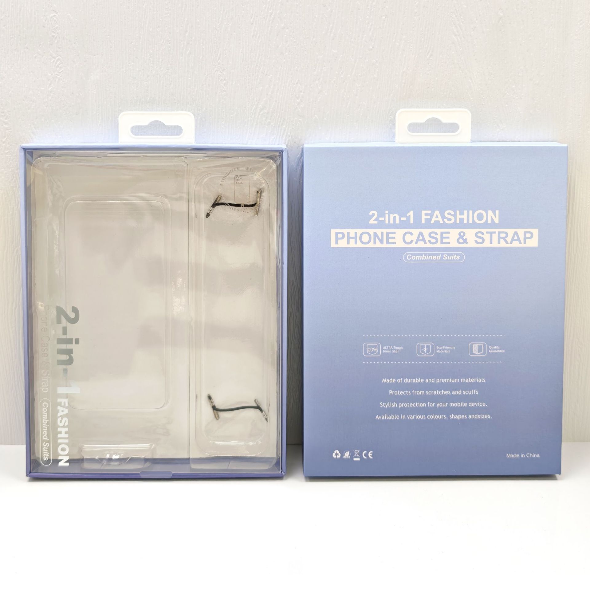 그라데이션 검정색과 파란색(190*148*23) mm+ 두꺼워진 투명 물집