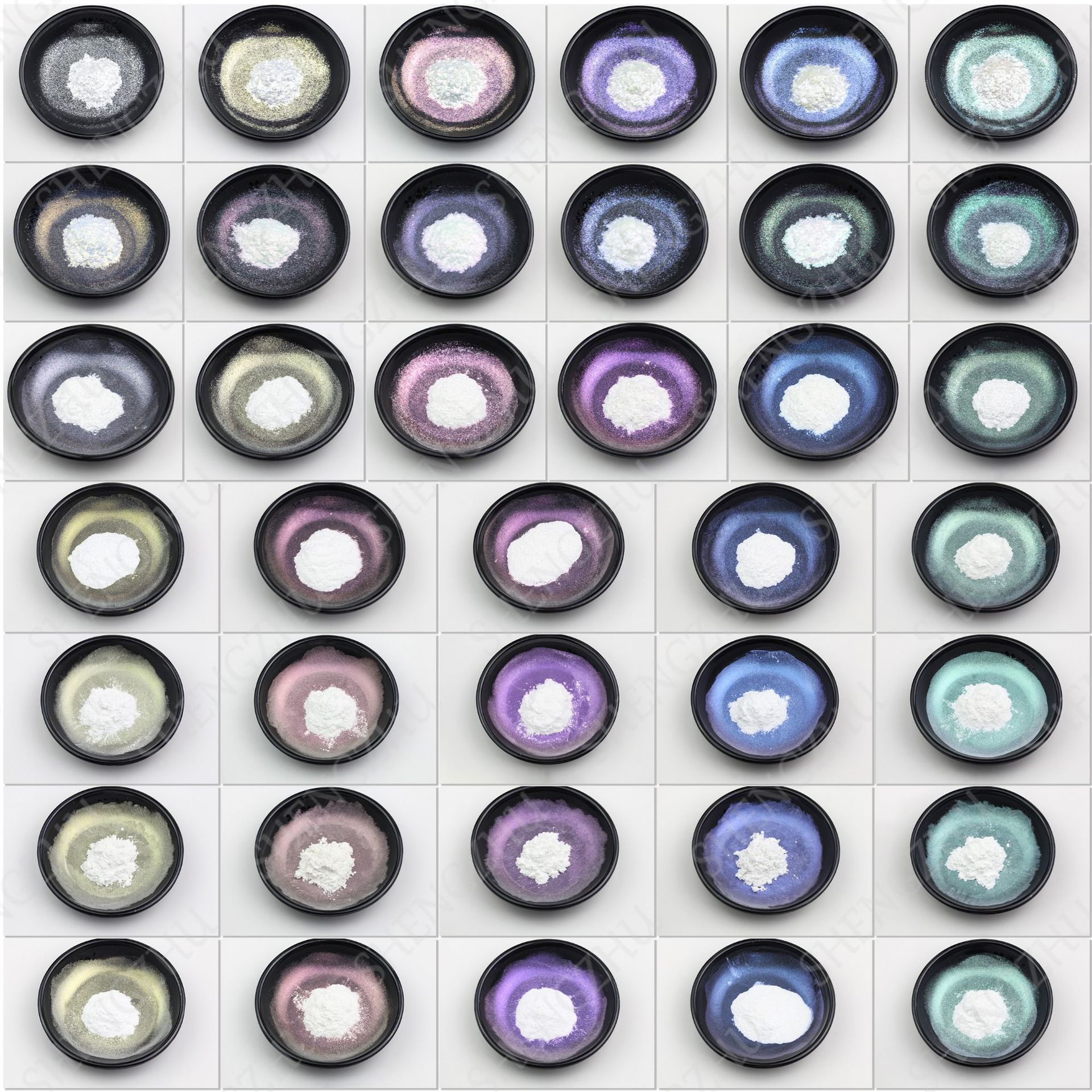 晟珠钻石幻彩珠光效果颜料 钻石玻璃鳞片超闪幻彩珠光粉 硼硅酸盐