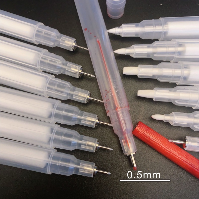0.5mm needle pen can add ink to DIY students use art color Hook pen children's painting hand-painted drawing