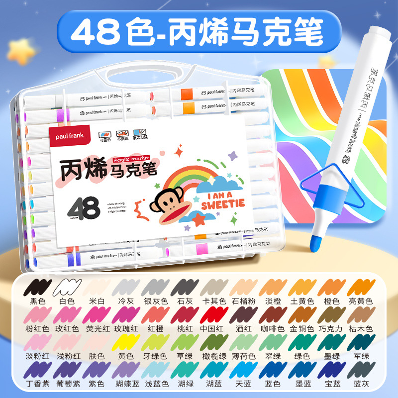 Auténtica boca grande pinza de pinza de vinilo pinza de pintura pinza de pintura para niños estudiantes impermeable secado rápido no es fácil de descolorar