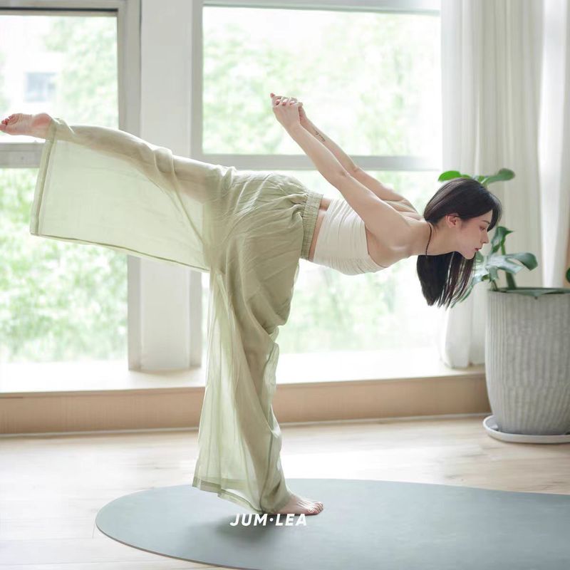 25春夏微风裤禅意仙女瑜伽裤直筒加长薄纱松弛感显瘦宽松垂坠6色|undefined