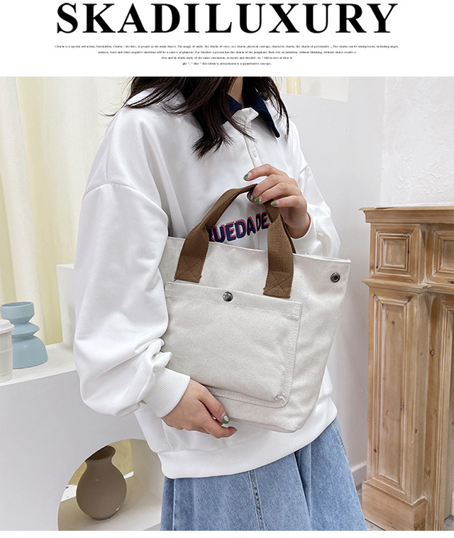 Forest-style artistic canvas handbag for women, 2022 Summer new retro small bag, simple tote bag, hand-held cloth bag undefined