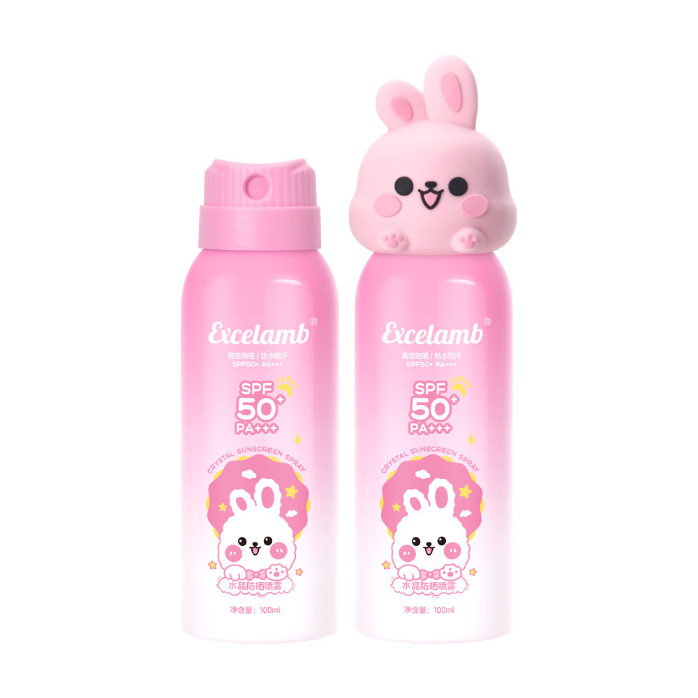 Super nuevo producto Excelamb cristal spray protector solar refrescante humectante protector solar ultravioleta formación rápida de película