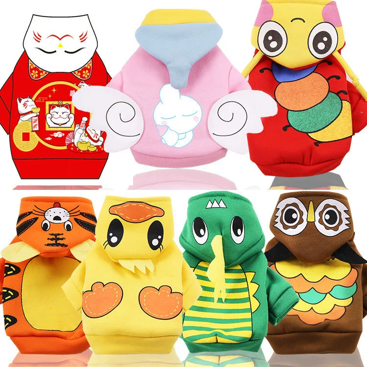 Осенне-зимняя милая сумка для монет для собак, одежда с рисунком кота, флисовая одежда для домашних собак, товары для кошек, производитель одежды