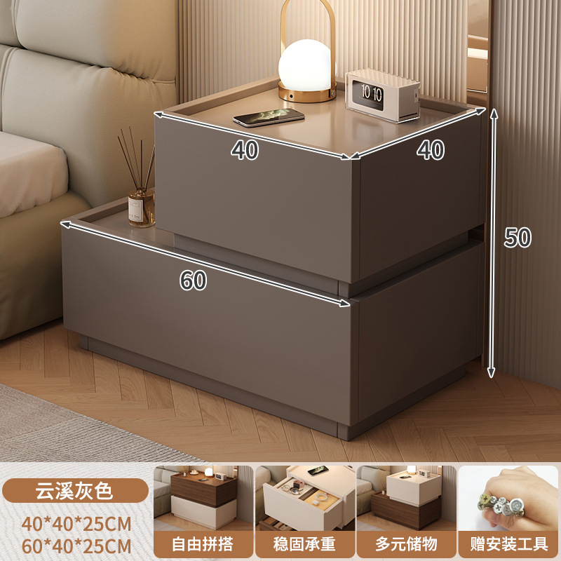 Mesa de cabezal de cama dormitorio lujoso italiano minimalista personalidad creativa cabecera baja combinación de bloques modular cabecera