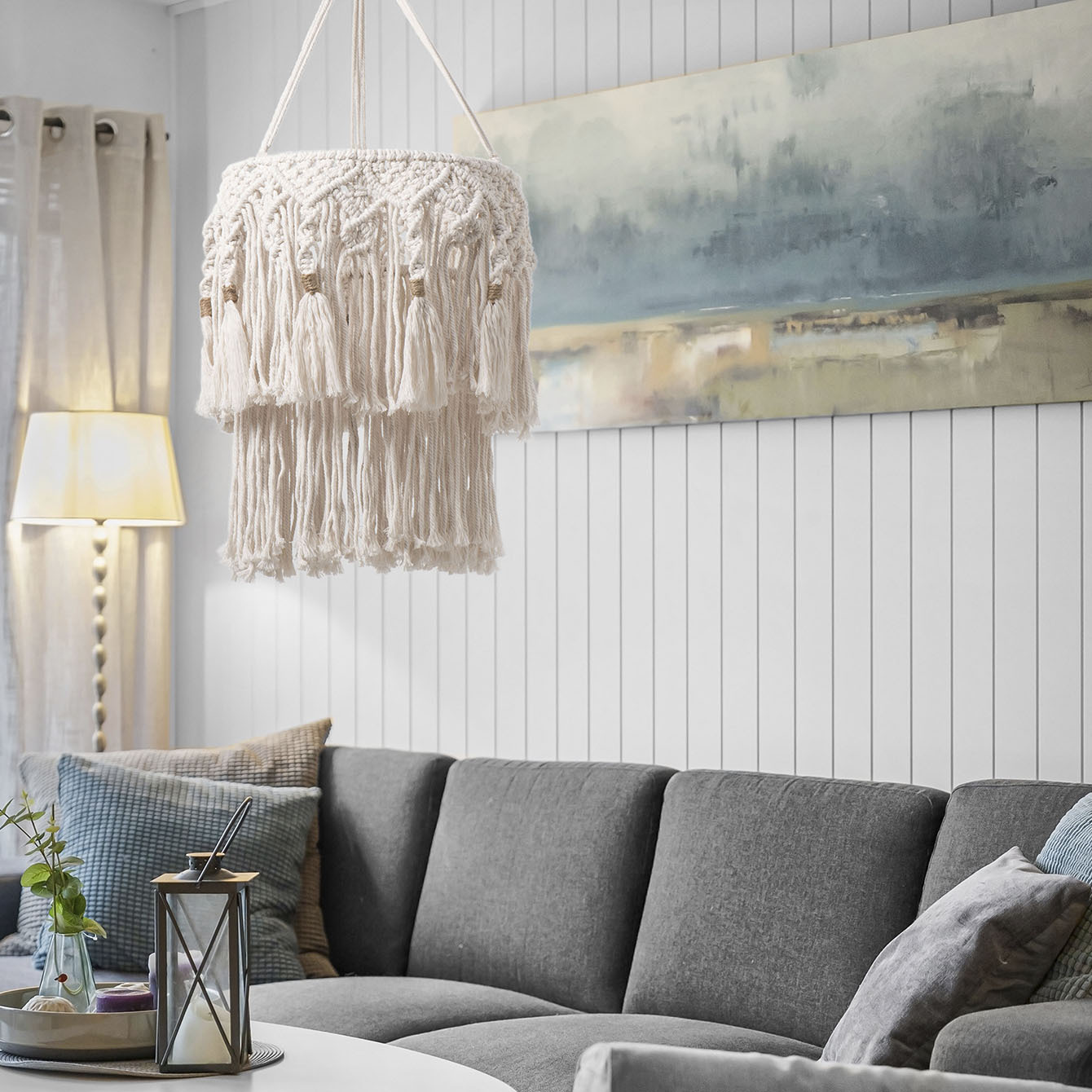 Bohemia, cordón de algodón con flecos tejido a mano, pantalla de lámpara, decoración suave para el hogar, iluminación, alojamiento y hotel, iluminación creativa