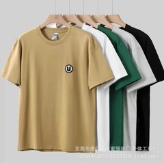 1688服装卸売り夏の対外貿易紳士服半袖ゆるいカジュアル男性tシャツが江湖に出店している