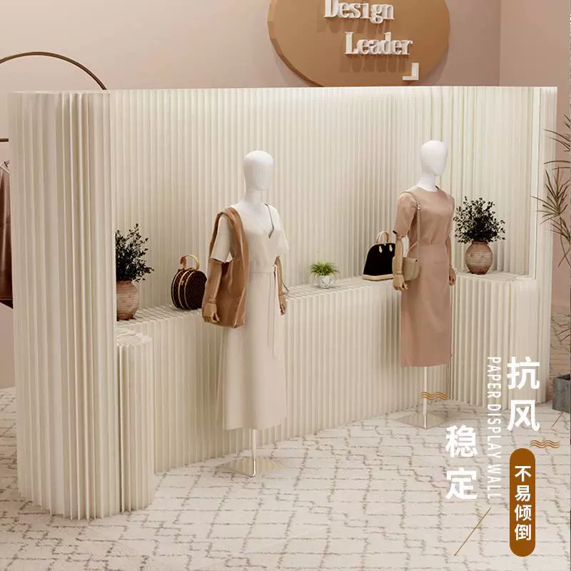 隔断墙简易自装纸屏风客厅玄关挡板简易自装可折叠移动纸屏风隔断