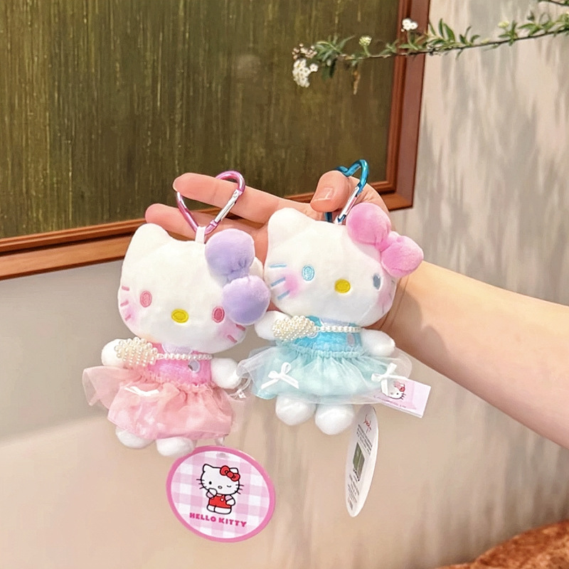 卡通凯蒂猫玩偶kt钥匙扣包包挂饰小礼品可爱小公仔hellokitty挂件