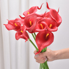 PU Mini Calla Lily Artificial Flower Home Wedding Celebration Decoration Photography Tactile Artificial Plant Bouquet Wholesale Manufacturer