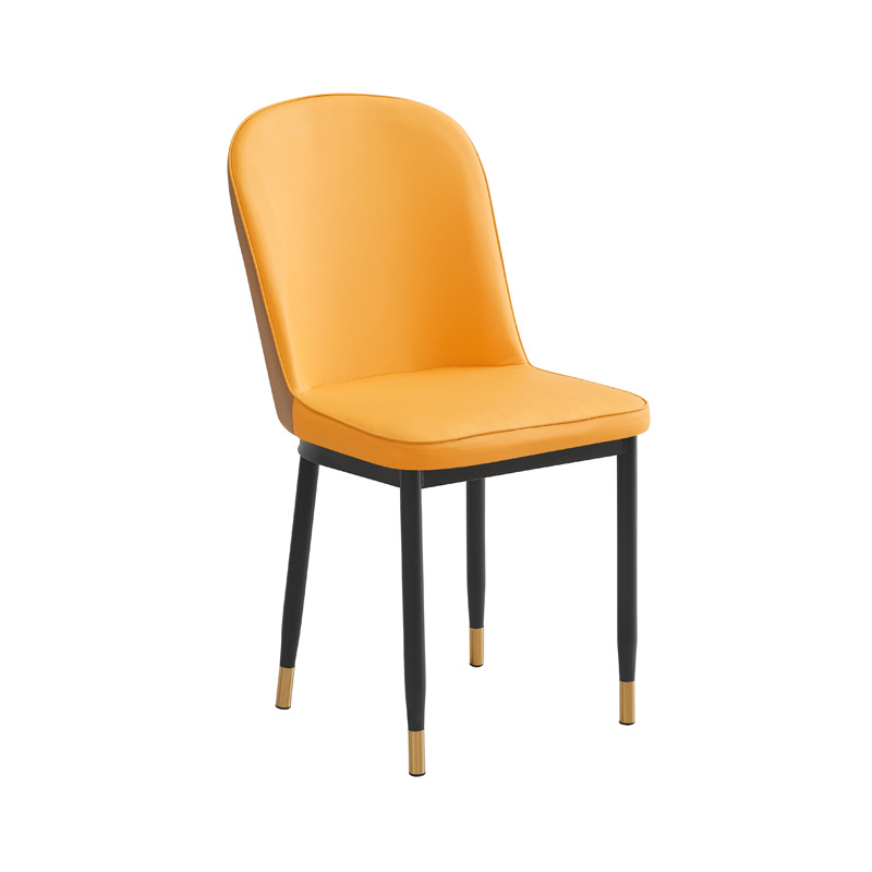 Silla de comedor de lujo ligera, asiento de cuero de doble propósito, mesa de recepción simple y moderna, multicolor opcional Baylor