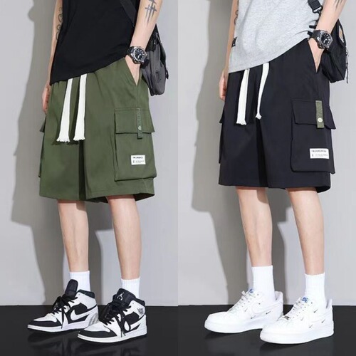 Workwear shorts for men, trendy summer versatile pants for men, summer American-style casual pants for boys, brand five-pocket shorts