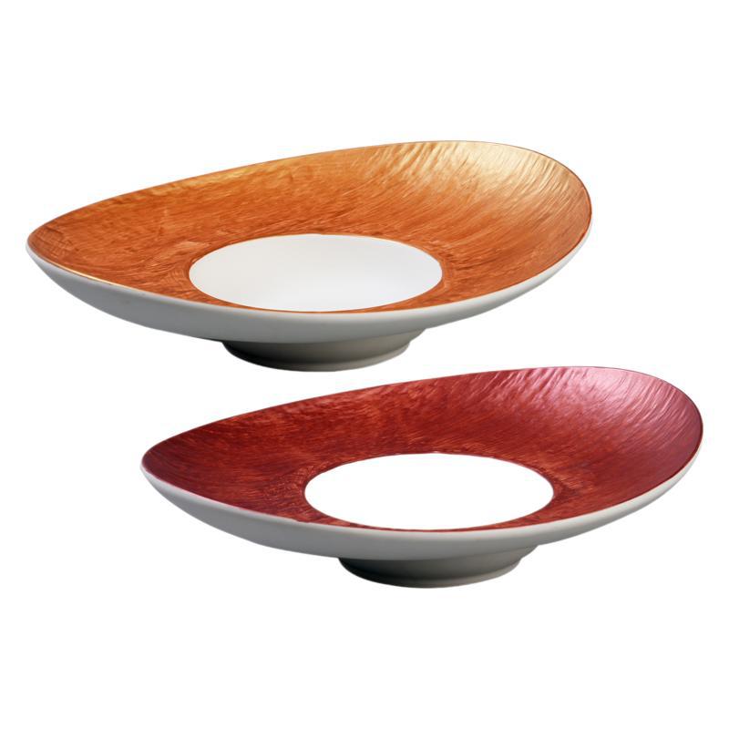 Cuenco de cerámica esmerilada pintado a mano Plato de restaurante de estilo occidental Plato de postre de sashimi de forma especial Vajilla de cerámica para el hogar de hotel de alta gama