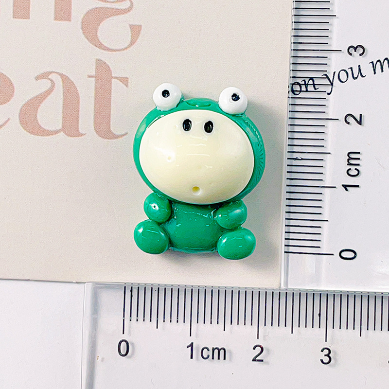 Dibujos animados colorido cara grande muñeca animal resina accesorios DIY crema pegamento tocado accesorios para el cabello hecho en casa teléfono caso material