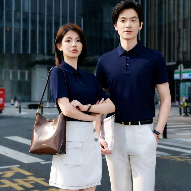 180g 80-Count Three-Dimensional Blended Lapel Short-Sleeved Polo Shirt G17-A306 Unisex Casual Workwear for Commuting 180g 80-Count Three-Dimensional Blended Lapel Short-Sleeved Polo Shirt G17-A306 Unisex Casual Workwear for Commuting